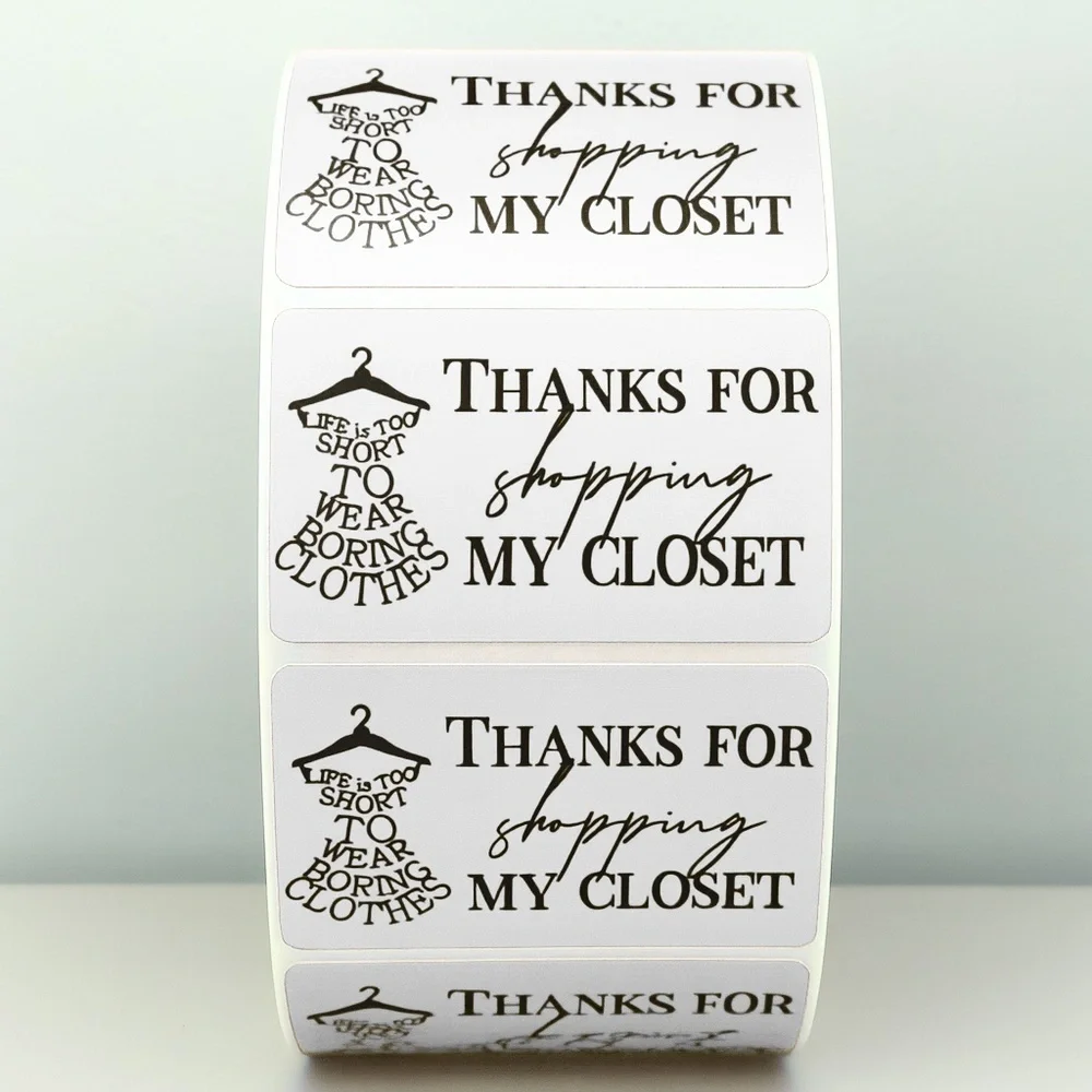 Thanks for Shopping My Closet Stickers – Cute Labels for Clothing Orders